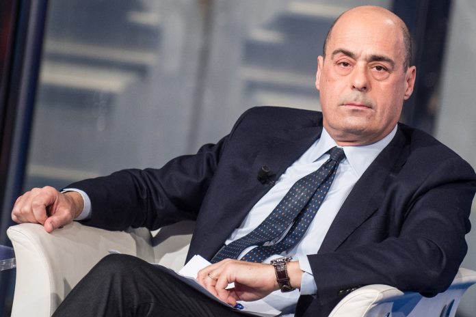 Nicola Zingaretti ospite di Bruno Vespa nella trasmissione Porta a Porta